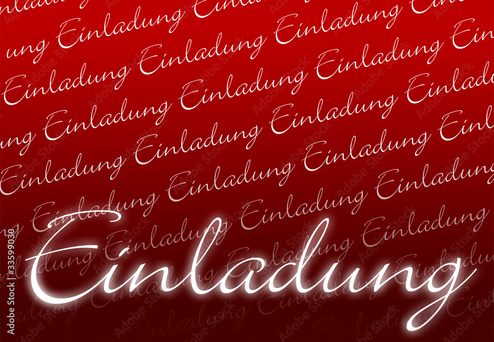 Einladungskarte - Rot weiß