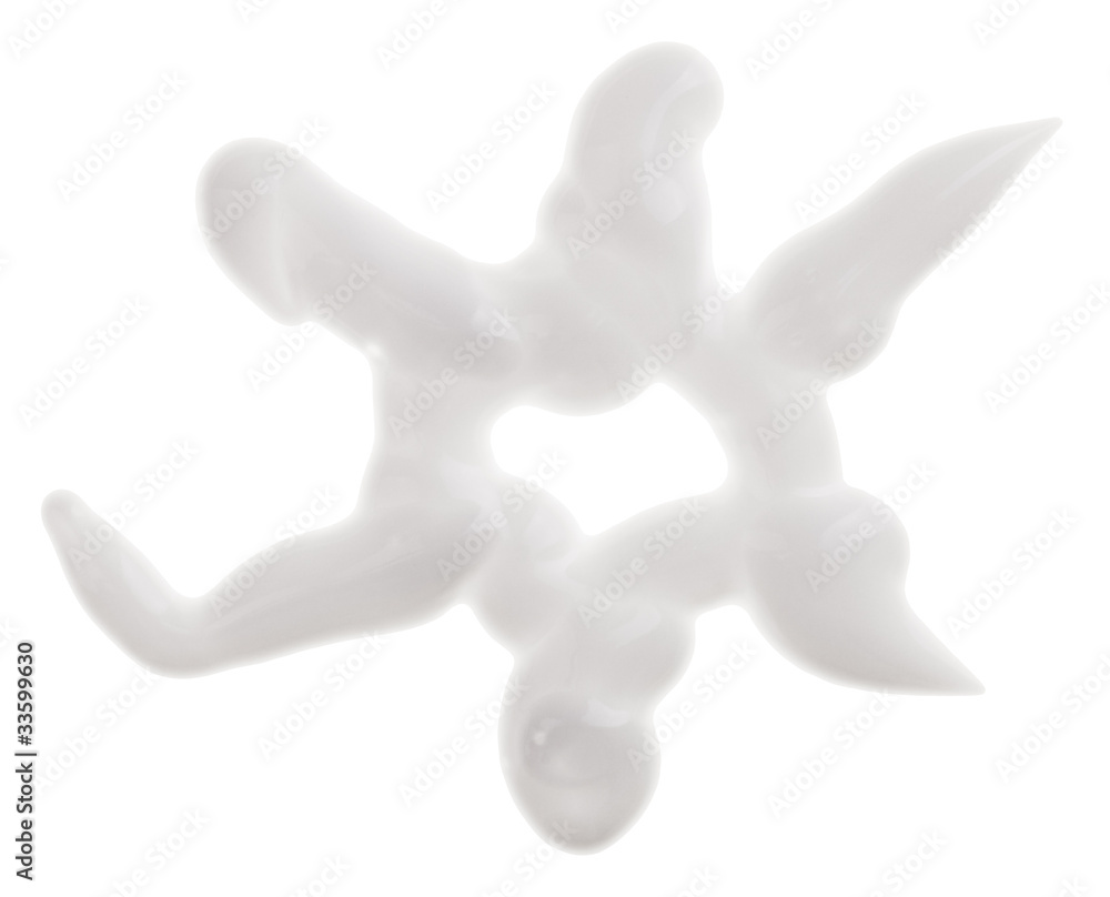 Face moisturizer (cream) sample, isolated on white Face moisturizer (cream) sample, isolated on white