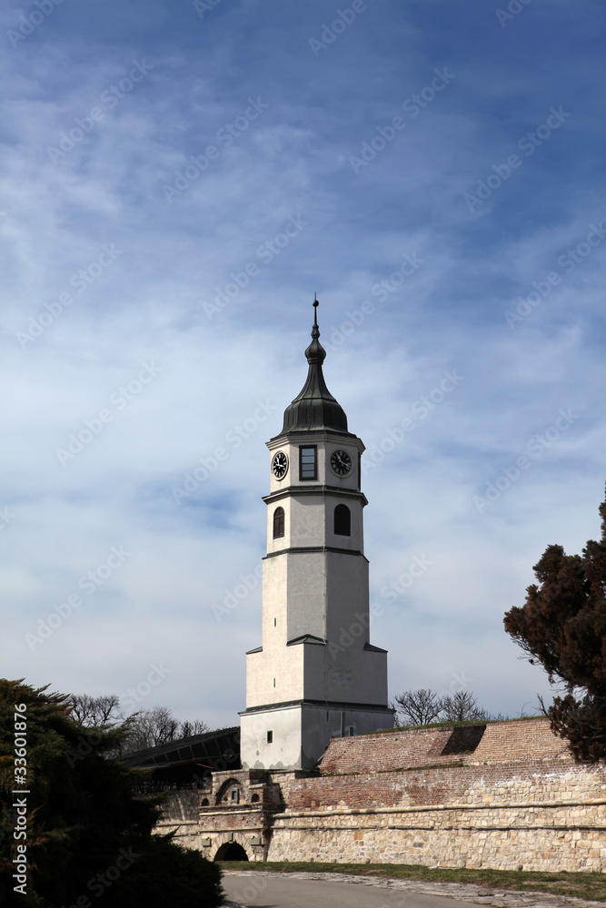 Clock tower in Belgrade, Serbia