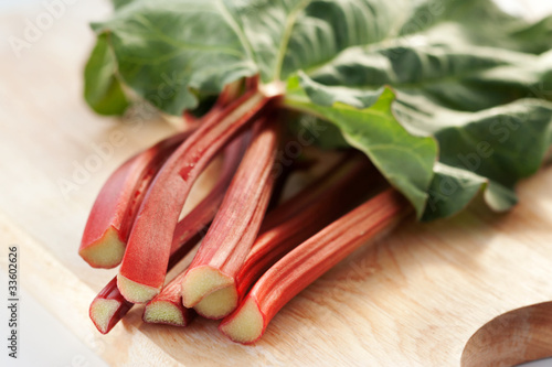 Fresh organic rhubarb