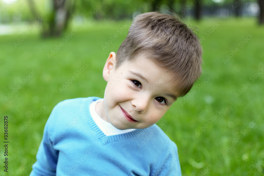 Portrait of a little boy outdoors Portrait of a little boy outdoors