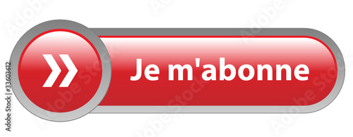 Bouton Web JE M’ABONNE (s’abonner abonnement inscription rouge) photo