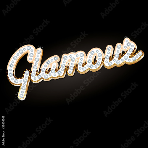 Broche Glamour or et diamants