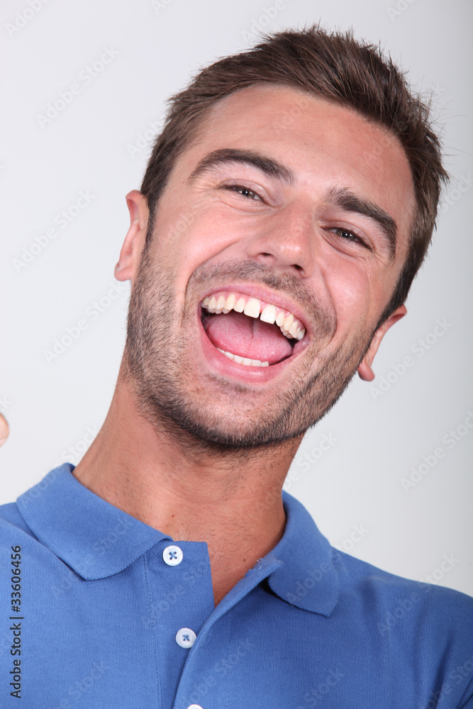 Man laughing Man laughing