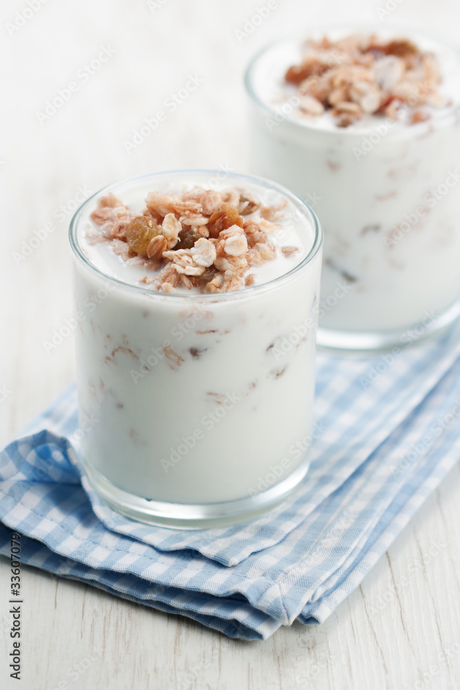 Yogurt and muesli Yogurt and muesli