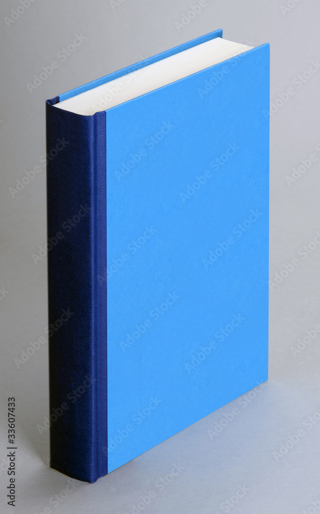 Plain, blue standing book for design layout Plain, blue standing book for design layout
