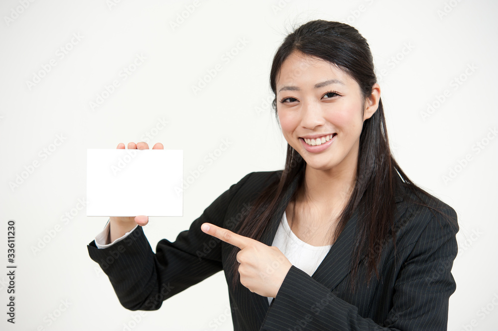 a portrait of asian businesswoman with blank whiteboard a portrait of asian businesswoman with blank whiteboard