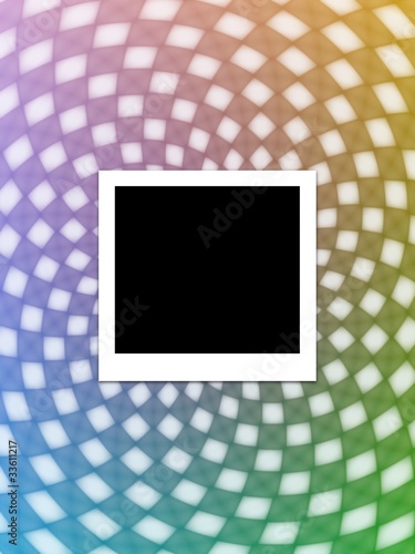 Instant photo on abstract