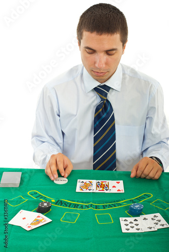 Gambler man in casino