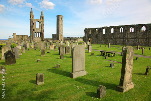 Foto St Andrews cathedral grounds, Scotland, GB