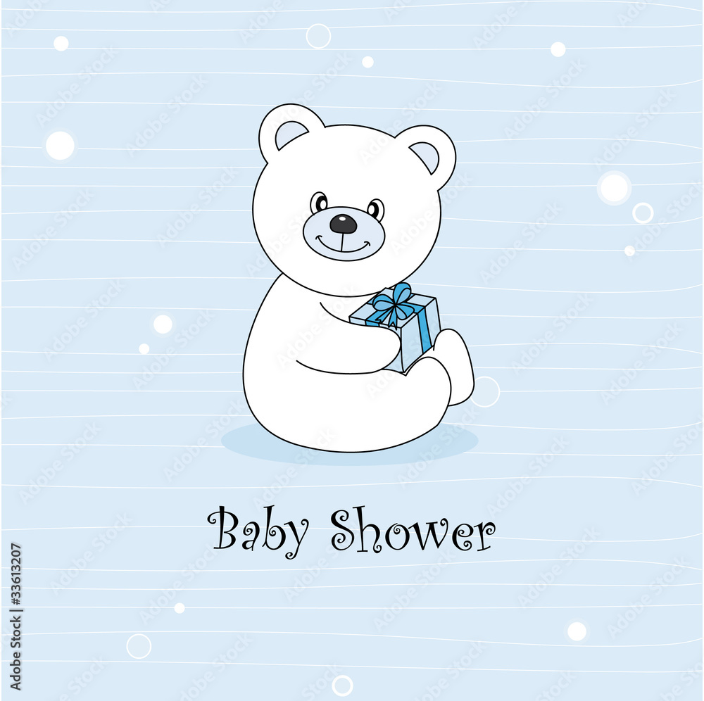 Tarjeta bebé niño. Peluche oso Tarjeta bebé niño. Peluche oso