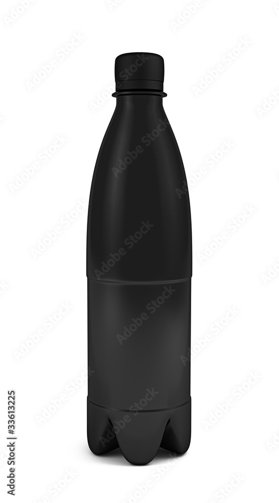 black plastic bottle black plastic bottle