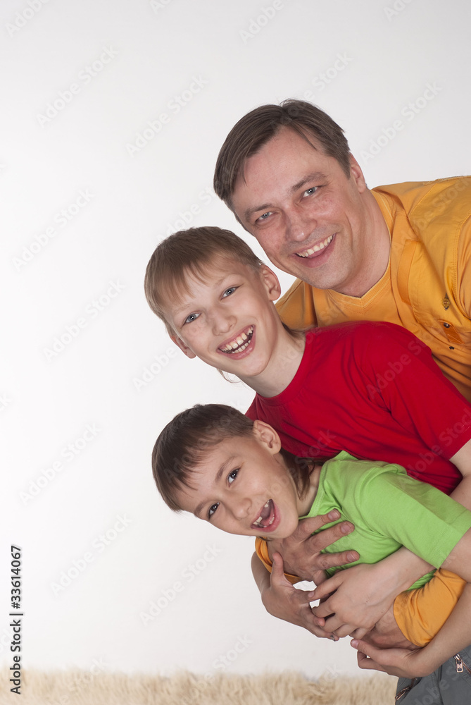 dad and two sons