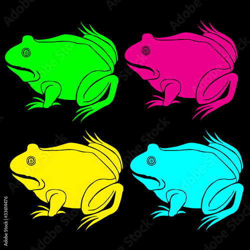 frogs vector illustration