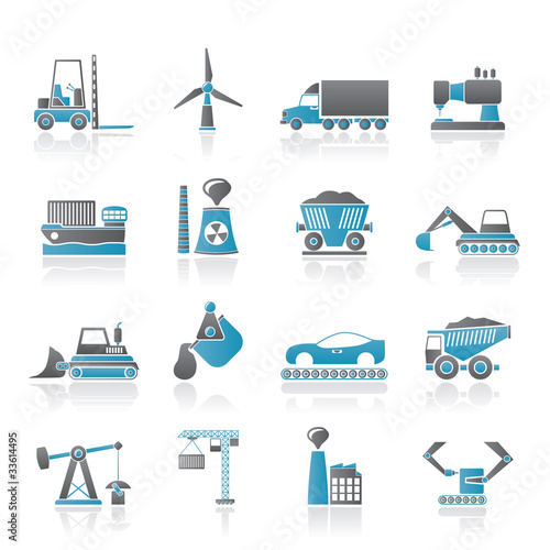 Business and industry icons - vector icon set