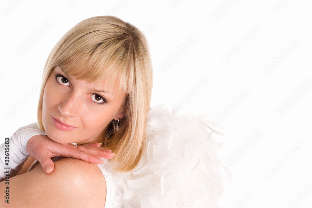 pretty angel on white pretty angel on white