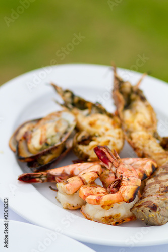 Grilled Food on plate