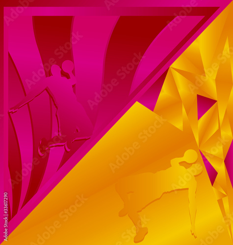 Modern abstract colorful designed sport vector background. Baske