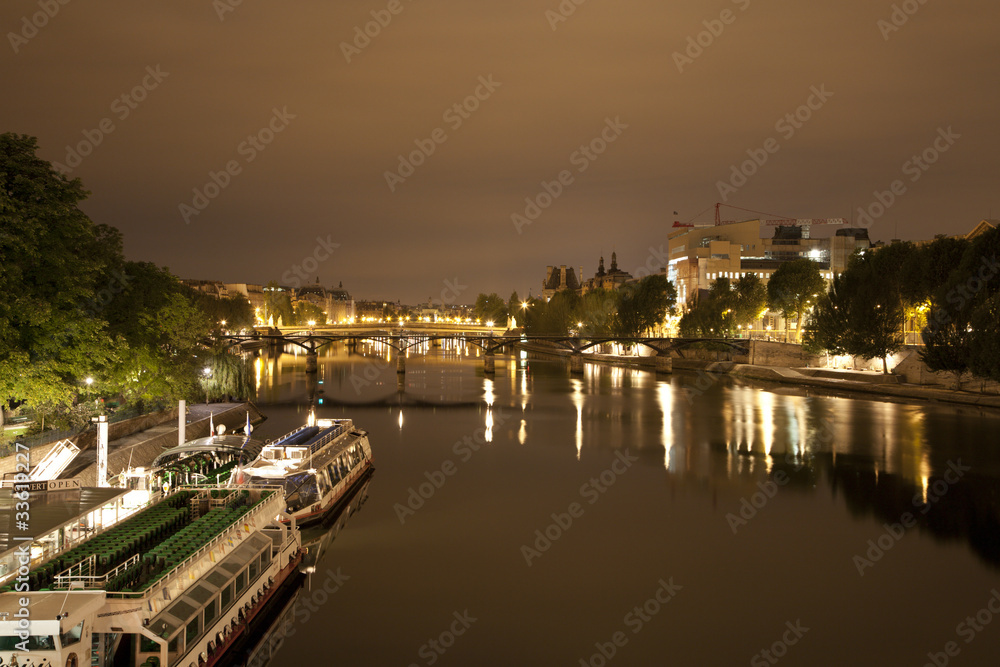 Paris - riverside in night