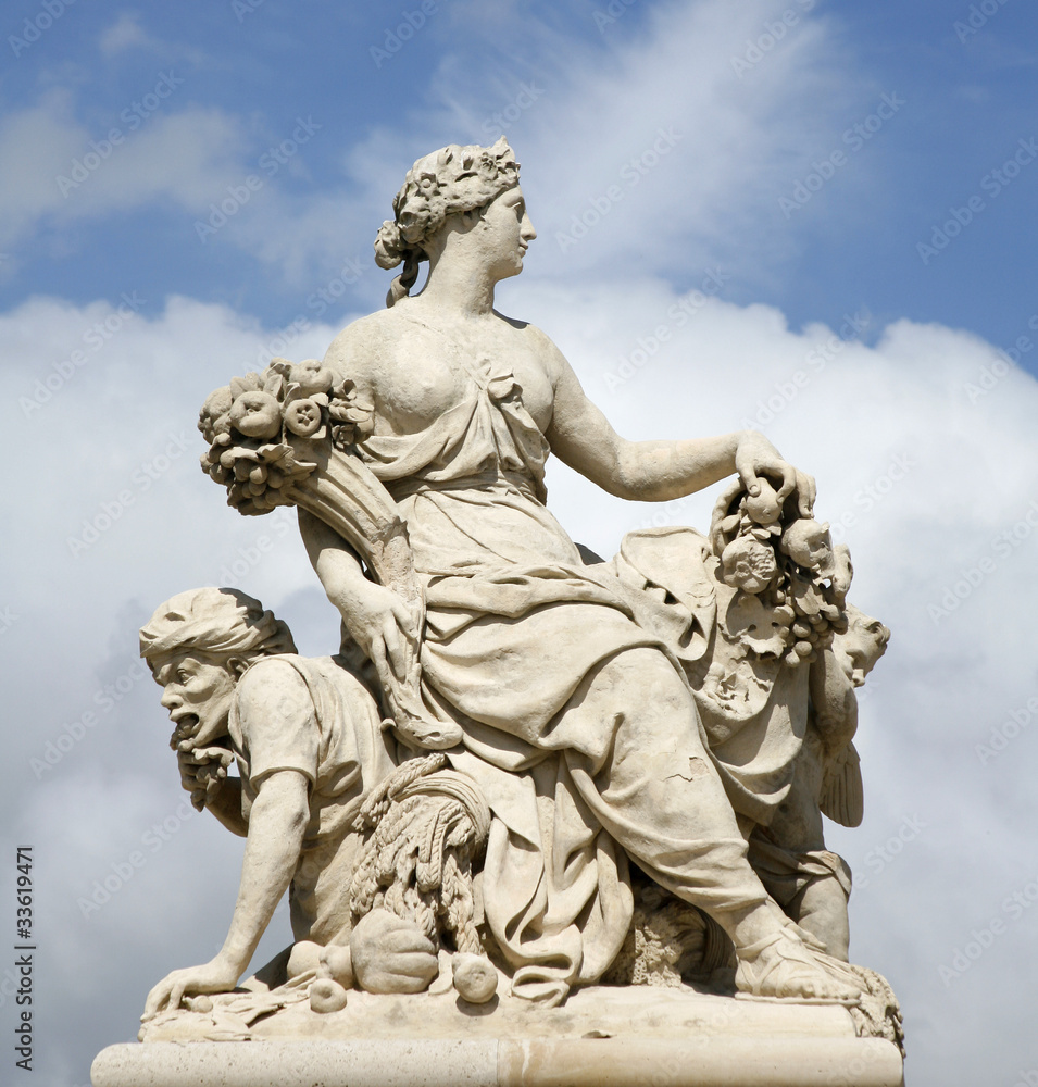 Paris - statue of angel from gate of Versailles palace
