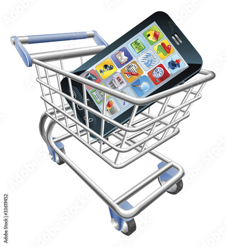 Smart phone shopping cart concept
