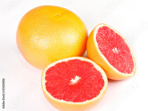 Ripe orange grapefruit isolated