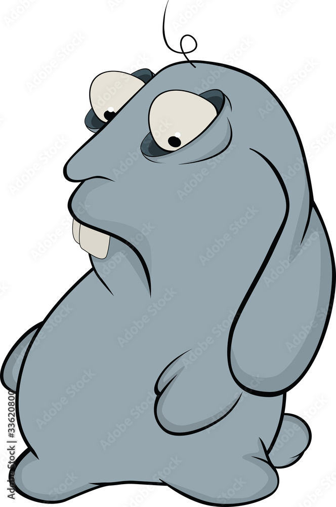 About a blue rabbit. Cartoon About a blue rabbit. Cartoon