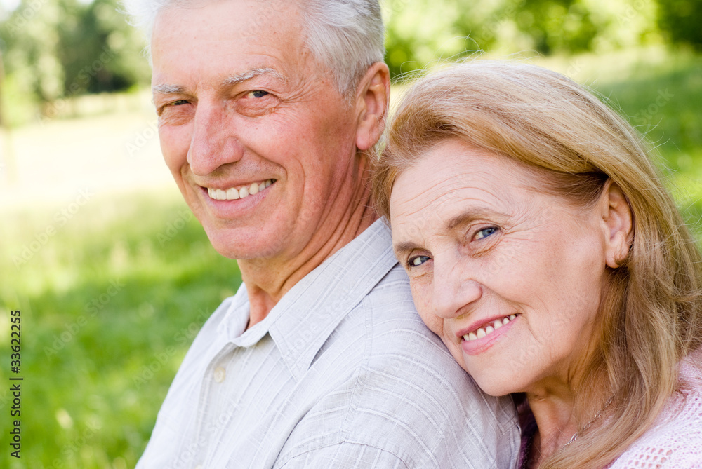 aged couple at nature aged couple at nature