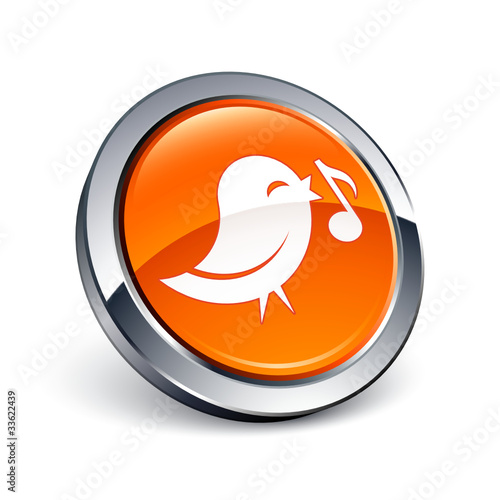 icône bouton internet oiseau
