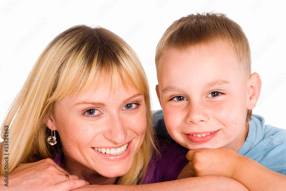 happy mom and son happy mom and son