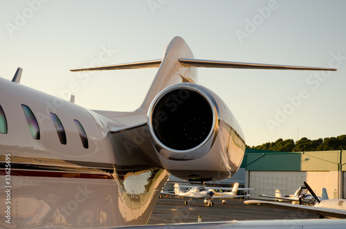 Corporate Jet Engine and Tail