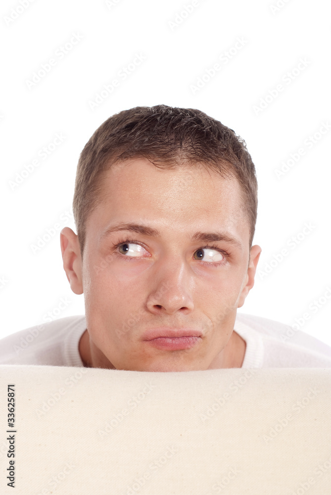 Obraz premium smart guy behind the sofa