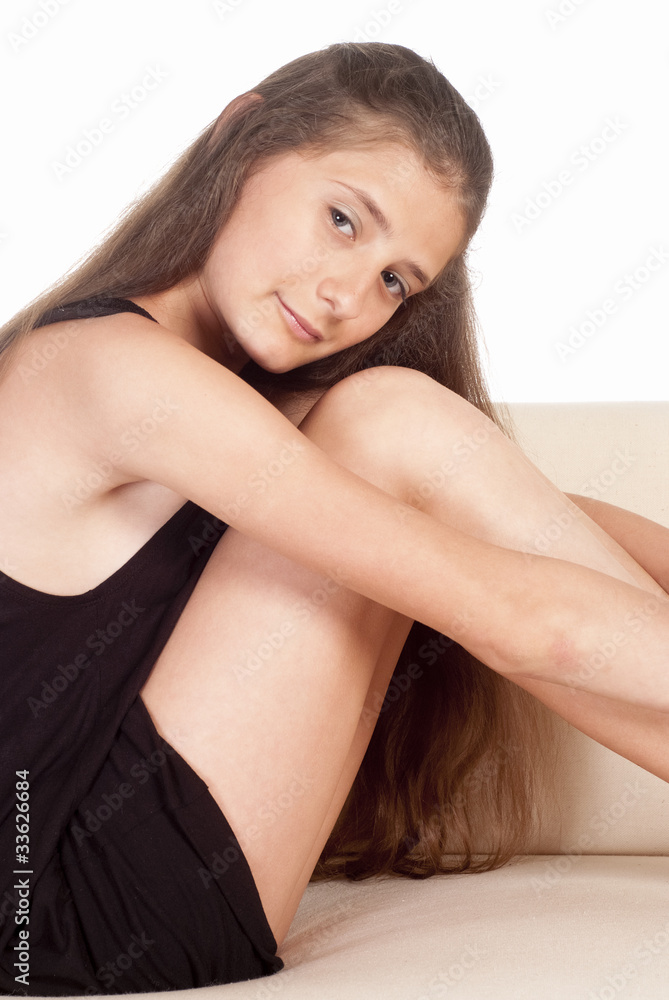 girl on sofa girl on sofa