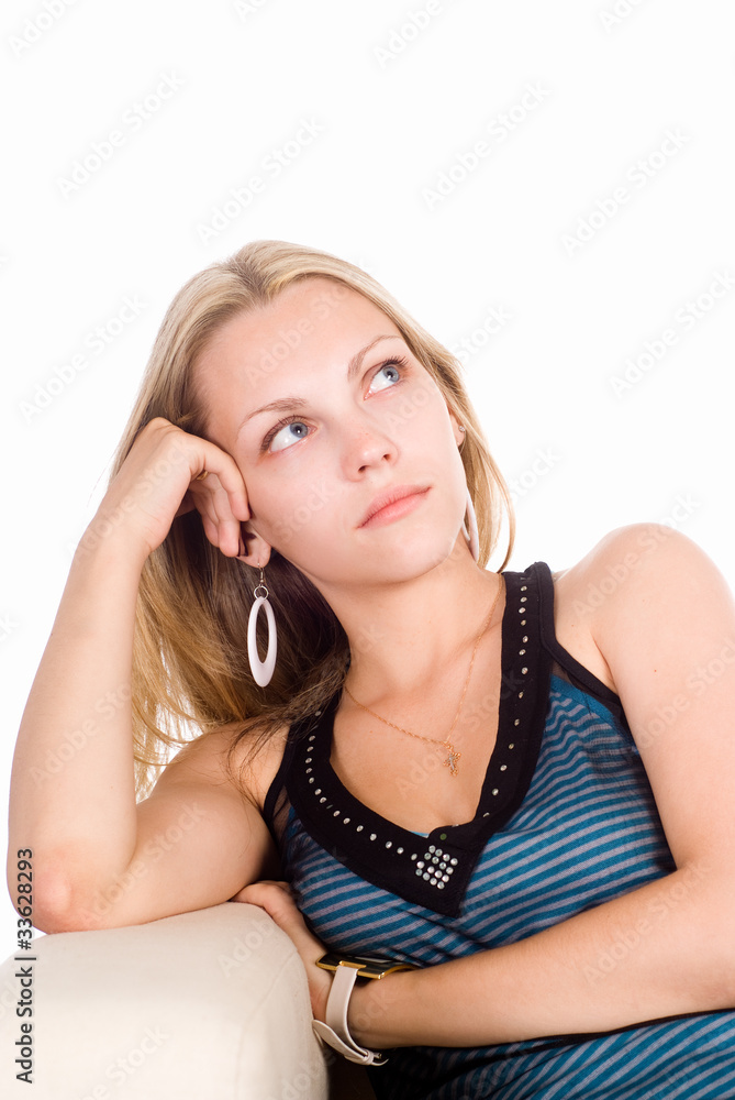 cute girl on sofa cute girl on sofa