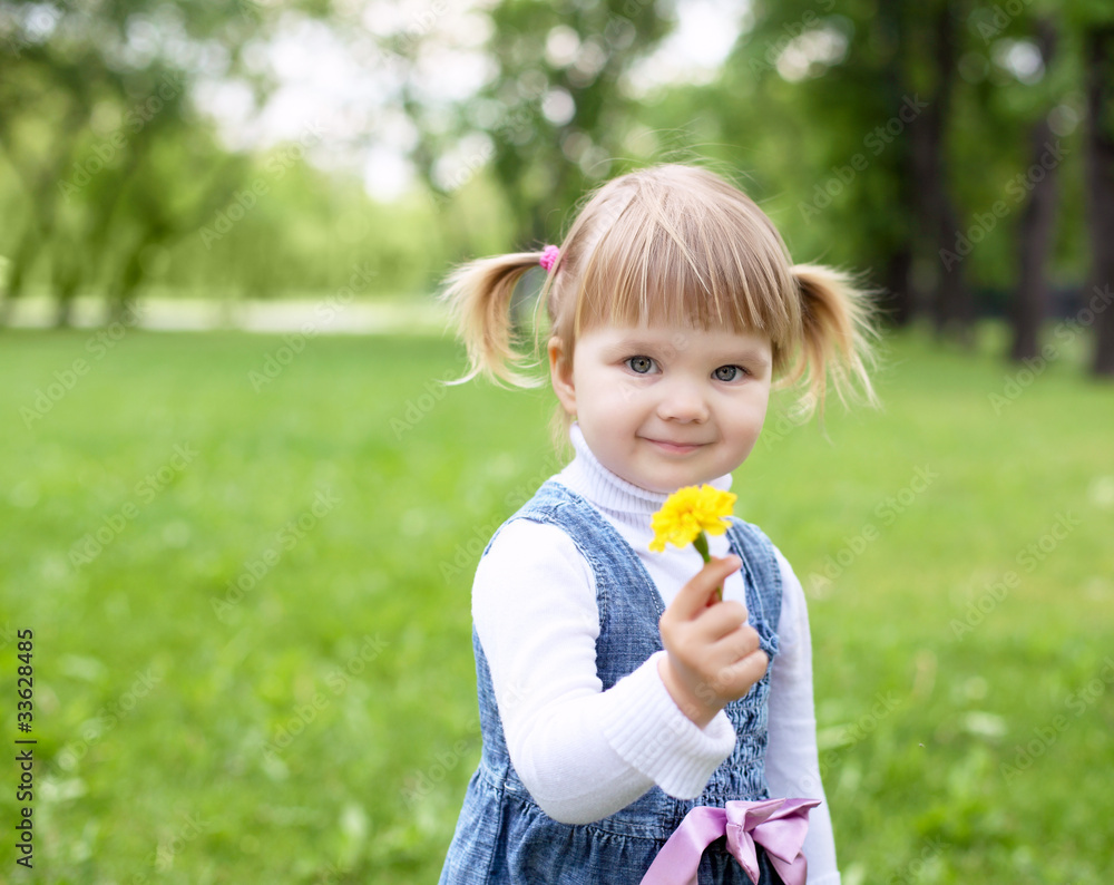 Portrait of a little girl outdoors Portrait of a little girl outdoors