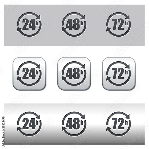 Icône délais livraison 24 - 48 - 72 heures