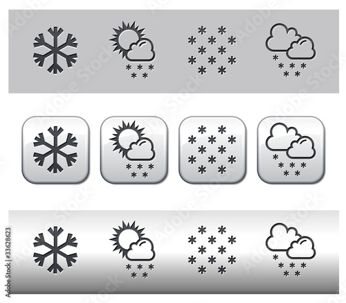 Icônes météo neige