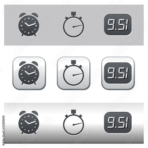 Icônes reveil et chronomètre