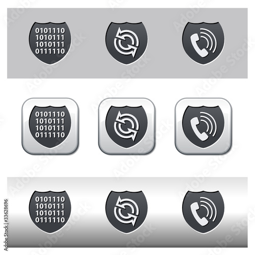 Icônes concept protection données