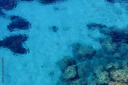 closeup of a tropical blue sea