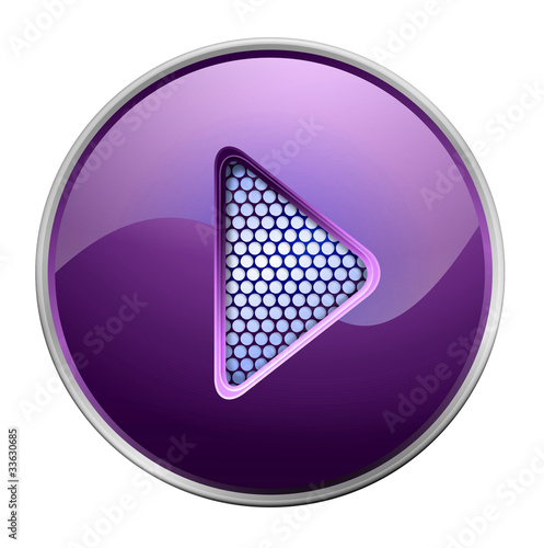 Shiny purple play button