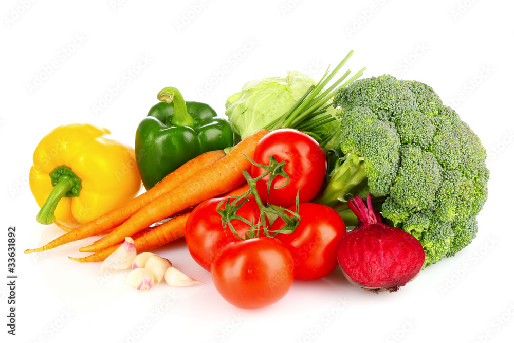 vegetables isolated on white vegetables isolated on white