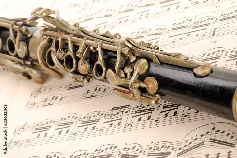 Naklejka premium PARTICOLARE DI CLARINETTO