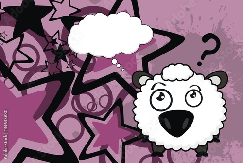 sheep baby cartoon background06