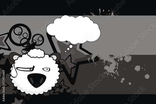 sheep baby cartoon background02