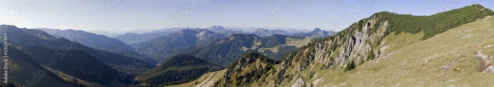 alpenpanorama vom wilden kaiser aus fotografiert