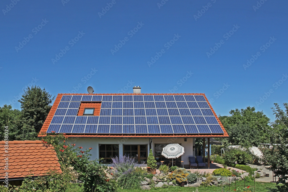 Solar electricity on one family home