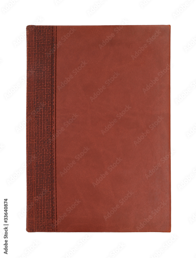 Brown notebook isolated on white background Brown notebook isolated on white background