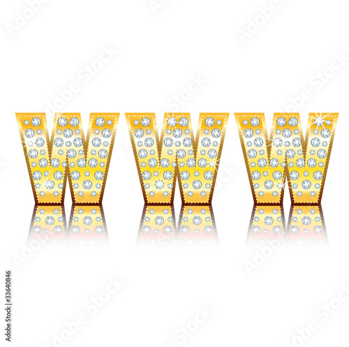 The web with Gold and Diamonds