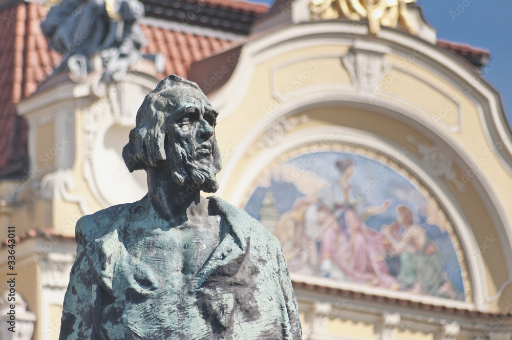 Obraz premium Jan Hus statue